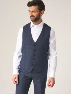 Hot Skopes Bleu - Modèle droit - Veste de costume Double boutonnage Scoop Anello
