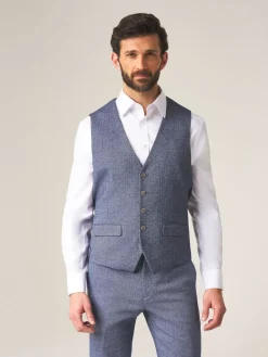 Discount Skopes - Jude Tweed Coupe sur mesure Suit Gilet Bleu