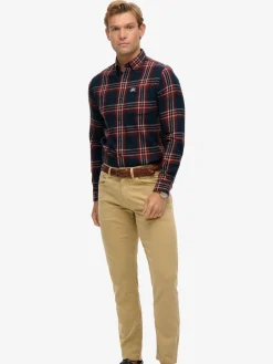 Superdry - Chemise Lumberjack en coton à manches longues Bleu