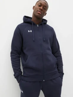 Under Armour Bleu - Rival Fleece Zip Up Hoodie|Homme Vêtements De Sport|Sweats Et Sweats À Capuche