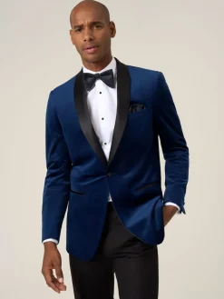 Best Skopes Bleu - Veste Paso habillée en velours
