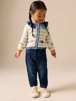 Discount Next Bleu clair - Cardigan à col Rayure poisson (3mois-7ans)