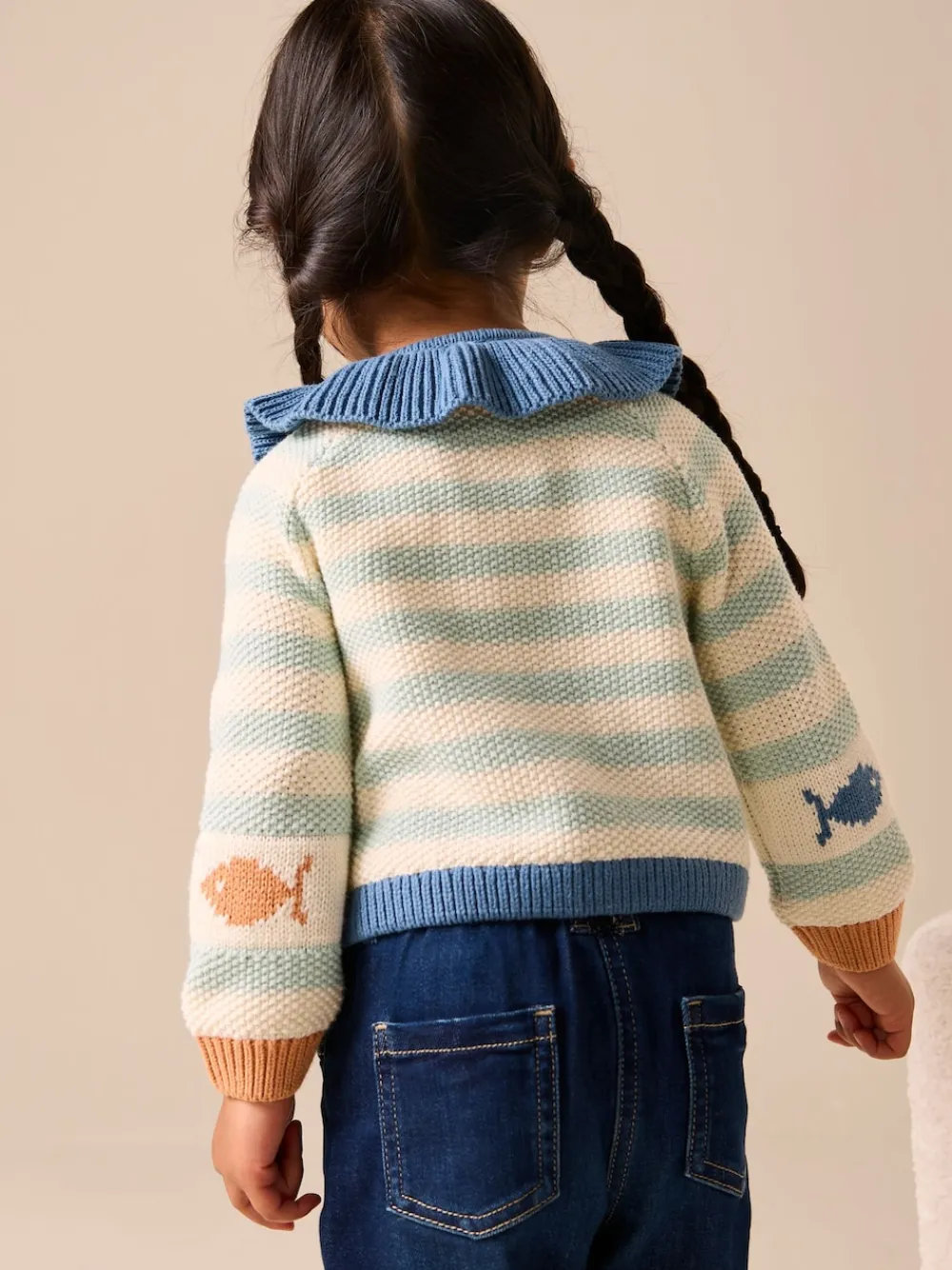 Discount Next Bleu clair - Cardigan à col Rayure poisson (3mois-7ans)