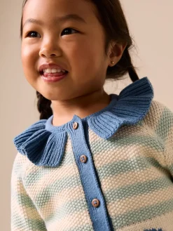Discount Next Bleu clair - Cardigan à col Rayure poisson (3mois-7ans)