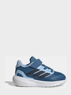 Discount adidas - Baskets Runfalcon 5 Easy On bébé à velcro Bleu de ciel