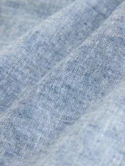 Clearance Next Bleu Denim - Chemise Blend en lin à manches courtes (3-16ans)
