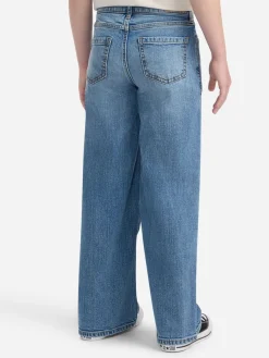 Sale Abercrombie & Fitch Bleu marine - Jean large taille haute