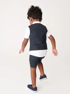Hot Baker by Ted Baker Bleu marine - Ensemble chemise, gilet et short