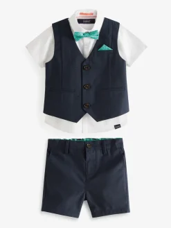 Hot Baker by Ted Baker Bleu marine - Ensemble chemise, gilet et short