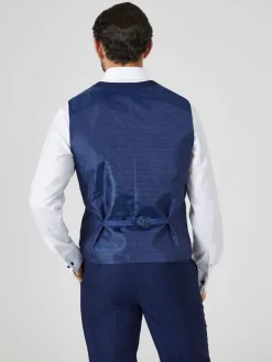 Hot Skopes - Modèle droit - Harcourt Single Breasted Coupe sur mesure Suit Gilet Bleu marine