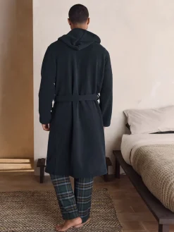 Next Bleu marine - Peignoir texturé en velours côtelé|Homme Vêtements Détente|Robes De Chambre Et Peignoirs