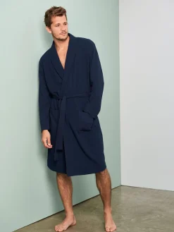 Next Bleu marine - Robe légère de robe de gaufre|Homme Vêtements Détente|Robes De Chambre Et Peignoirs