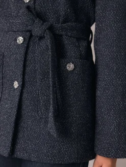 Best Next Bleu marine - Veste Fleck Boucle Ceinturée