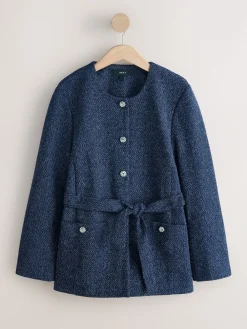 Best Next Bleu marine - Veste Fleck Boucle Ceinturée