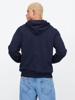 Online Gap Bleu marine - Zippé sur toute la longueur - Sweat à capuche doublé en polaire avec logo