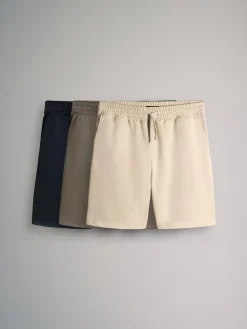 Sale The Set Bleu marine/marron - Lot de 3 shorts de survêtement coupe décontractée