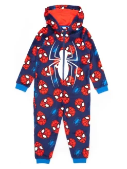 Best Vanilla Underground Bleu motif Spiderman - Polaire tout-en-un