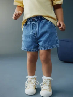 Best Next Bleu moyen - Short en jean à enfiler (3mois10ans)