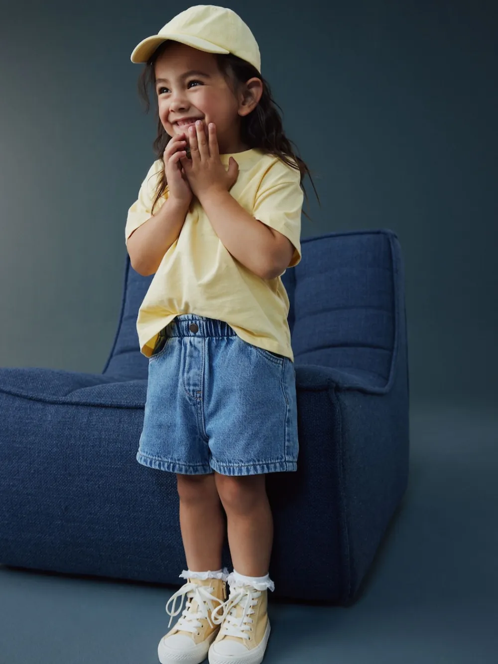 Best Next Bleu moyen - Short en jean à enfiler (3mois10ans)