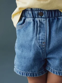 Best Next Bleu moyen - Short en jean à enfiler (3mois10ans)