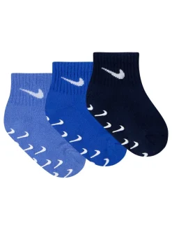 New Nike Bleu Polar - Chaussettes Gripper pour nourrissons 3 Lot