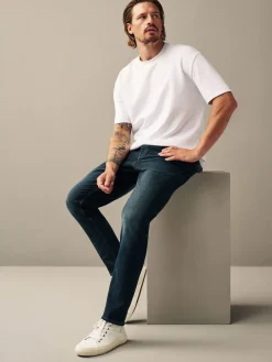 Best Next - Slim Fit (Slim Fit) - extensible Denim Jeans Bleu profond