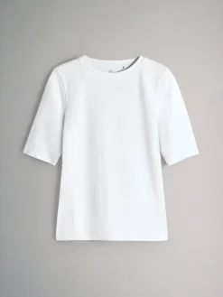 The Set Bleu/bleu clair/Crème/Blanc - lot de 4 t-shirts à manches mi-longues à col rond
