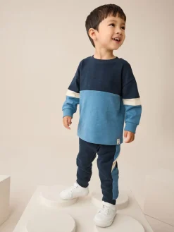 Hot Next Bleu/Marine - Ensemble T-shirt et Jogging à manches longues (3mths-7yrs)