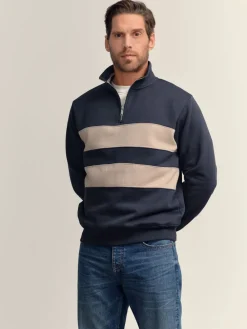 Clearance Next Bleu/neutre bleu marine - Quart de zip - Sweat-shirt color block