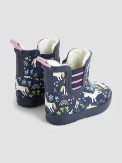 Sale Jojo Maman Bébé Bottes en caoutchouc douillette à chevilles doublées