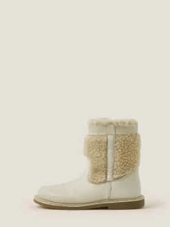 Clearance Monsoon Bottes en cuir Borg