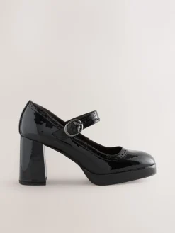 Best Next Brevet noir - Chaussures Forever Comfort® Brogue Mary Jane à talons carrés