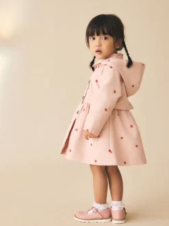 Best Next Broderie rose - Manteau boutonné résistant à la douche (3mois-7ans)