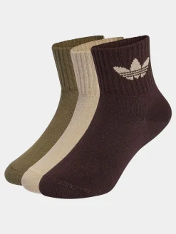 adidas originals Brun foncé - Lot de 3 paires de socquettes| Chaussettes Et Collants|Chaussettes