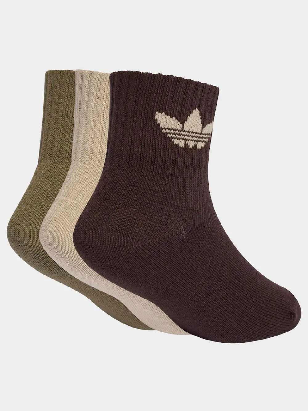 adidas originals Brun foncé - Lot de 3 paires de socquettes| Chaussettes Et Collants|Chaussettes