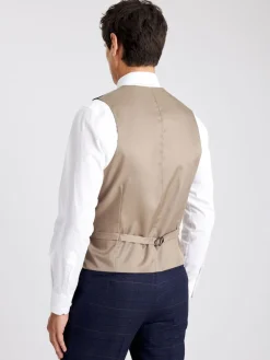 MOSS Carreaux noirs bleu marine - Habillé - Gilet de costume|Homme Gilets