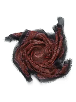 Aela Écharpe rouge à motif paisley|Femme Accessoires Cheveux