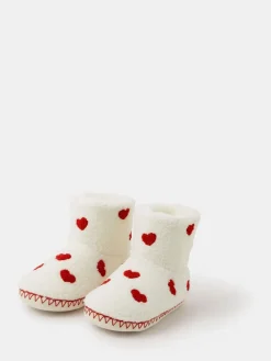 Accessorize Chaussons imprimé cœur fille| Chaussons