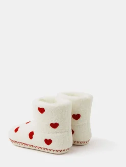Accessorize Chaussons imprimé cœur fille| Chaussons