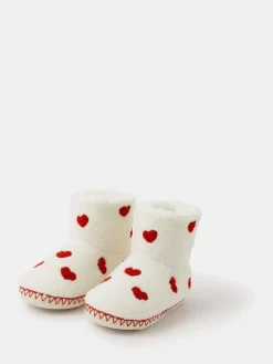 Accessorize Chaussons imprimé cœur fille| Chaussons