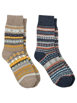 Outlet Totes Chaussons chaussettes Toasties Blend Fair Isle en laine pour homme