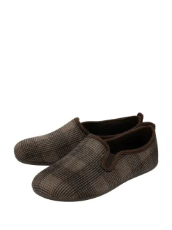 Lotus Chaussons pleins à carreaux|Homme Chaussons