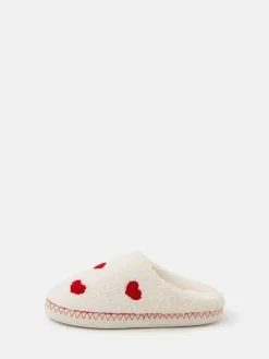 New Accessorize Chaussons mules Heart Teddy