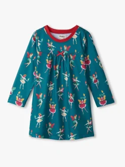 Clearance Hatley Chemise de nuit Noël Faeries bleu marine à Manches longues