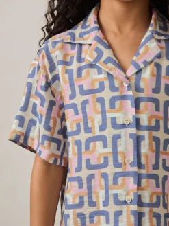 Clearance Reiss Chemise Eva à imprimé chaîne géométrique