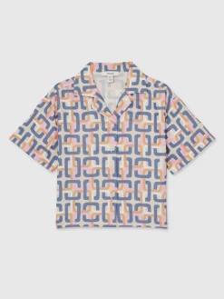 Clearance Reiss Chemise Eva à imprimé chaîne géométrique