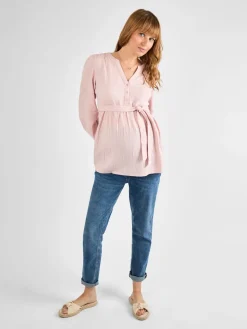 Discount Jojo Maman Bébé Chemisier de maternité texturé à manches longues