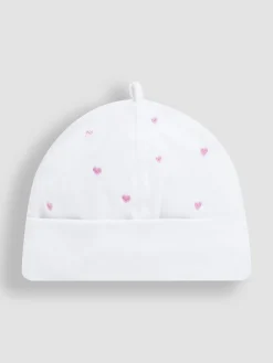 Best Jojo Maman Bébé Coeur rose - Bonnet bébé en coton brodé