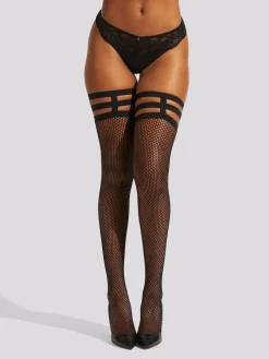 Ann Summers Collants Leg Harness en résille noir|Femme Chaussettes Et Collants