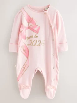 Baker by Ted Baker Combinaison de nuit rose Born In 2026 à nœud en ruban| Grenouillères Et Dors-Bien